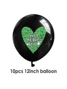 10/12PCS Best Mom Balloons Set - Floral Carnation Decor For Mother's Day & Baby Shower