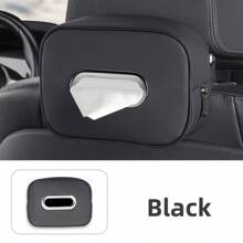 1pc PU Leather Car Tissue Box Holder, Multi-Functional Storage Box, Suitable For Sunvisor, Seat Back, Armrest - Vehicle Interior Decoration - 1Pc - View 14