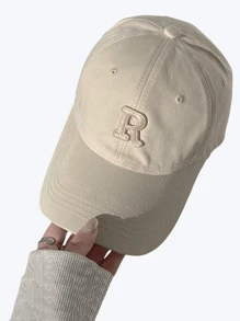 1st Dames/Heren Casual R-Geborduurde Vizierpet, Verstelbaar, Zonbescherming Voor Lente/Zomervakantie, Y2K Stijl