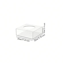 1pc Acrylic Square Cake Stand, Multi-Tier Transparent Cake Display Riser, Stackable Tiered Cake Separator Suitable For Wedding, Birthday Party, Kitchen, Dining Table, Dessert Box