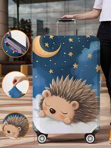 动物图案行李箱盖 18-32 英寸灵活行李箱盖，适用于 18-32 英寸行李箱盖防刮保护器行李箱保护器行李箱盖保护罩防尘罩行李箱防尘罩旅行配件返校、学校用品、购物返校书包学校配件学校用品