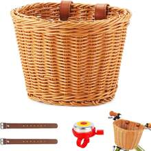Front Handlebar Bike Basket Easy Installation Hand-Woven Bike Basket Suitable For Most Type Of Bikes - Multicolor - View 5