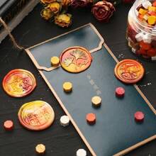 200pcs/Bag Octagon Mixed Color Sealing Wax Beads For Wax Seal Stamp, Lacquer Printing Wax Particles, Great For Wedding Invitations, Envelopes, Wine Gift Packaging, Christmas Gifts,Back To School,School Supplies - 200 Star Anise - View 8