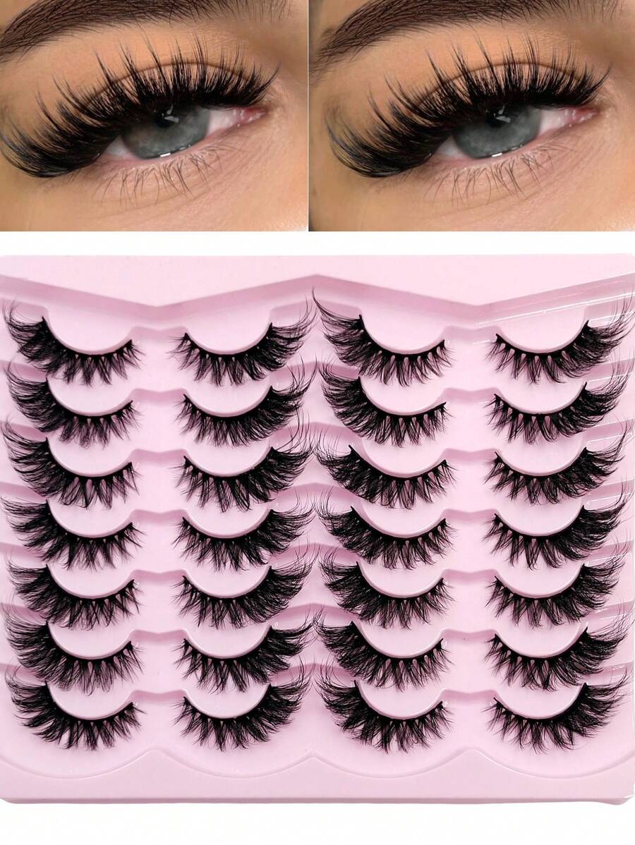 Sibeuna 14 Pairs Cat Eye False Eyelashes, Natural & Fluffy, Create Charming Flared Lashes, Enhance Delicate Makeup - Cat eye Lashes - View 1