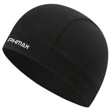 3 pezzi/1 pezzo Cappelli leggeri e traspiranti con design a teschio PHMAX, cappelli da sole da ciclismo estivi, adatti per la corsa, colore nero
