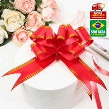 Kit 100 Easy Magic Plastic Bows 12 Or 18 Cm For Gift Ribbon - PLATA 12 CM - Ver 4