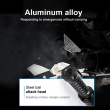 Aluminum Alloy Baseball Bat LED Flashlight With Focusable Zoomable Super Bright Light Self Defense Tactical Emergency Torch - Black - View 8