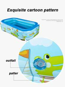 Family Inflatable Swimming Pool Removable Large Inflatable Outdoor Swimming Pool Big Summer Outdoor Pools Waterpark Fun Bathtub Outdoor Party Toys - Multicolor - View 3