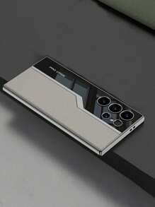 全新软镀层手机壳 适用于三星 Galaxy S23 S24 S25 Ultra 5G 皮革保险杠保护套 - 白色 - 查看 4