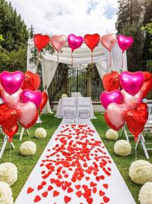 26pcs Heart Shaped Balloons - 18 Inch Red, Pink, Rose Gold Foil Heart Balloons, Suitable For Engagement, Wedding, Party Supplies, Anniversary, Bachelorette Party, Birthday, Confession, Romantic Decoration, Valentine's Day - Multicolor - View 4