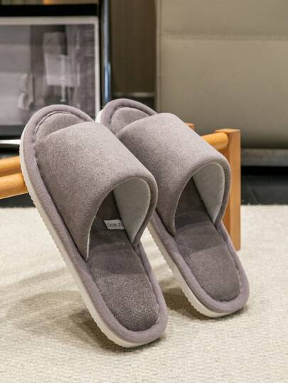 春夏男士家居鞋露趾拖鞋室内卧室拖鞋舒适软底平底鞋静音家居拖鞋情侣鞋可机洗男士家居卧室鞋四季皆宜