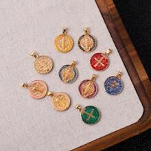 Set de 20 colgantes con Charm de aleación de zinc de San Benito para hacer collares y pulseras DIY - encantos - Ver 2