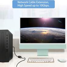 RJ45 Coupler, Ethernet Cable Extender Adapter, Compatible With Cat7/Cat6/Cat5e/Cat5 Ethernet Cables, For PC, Router, Modem