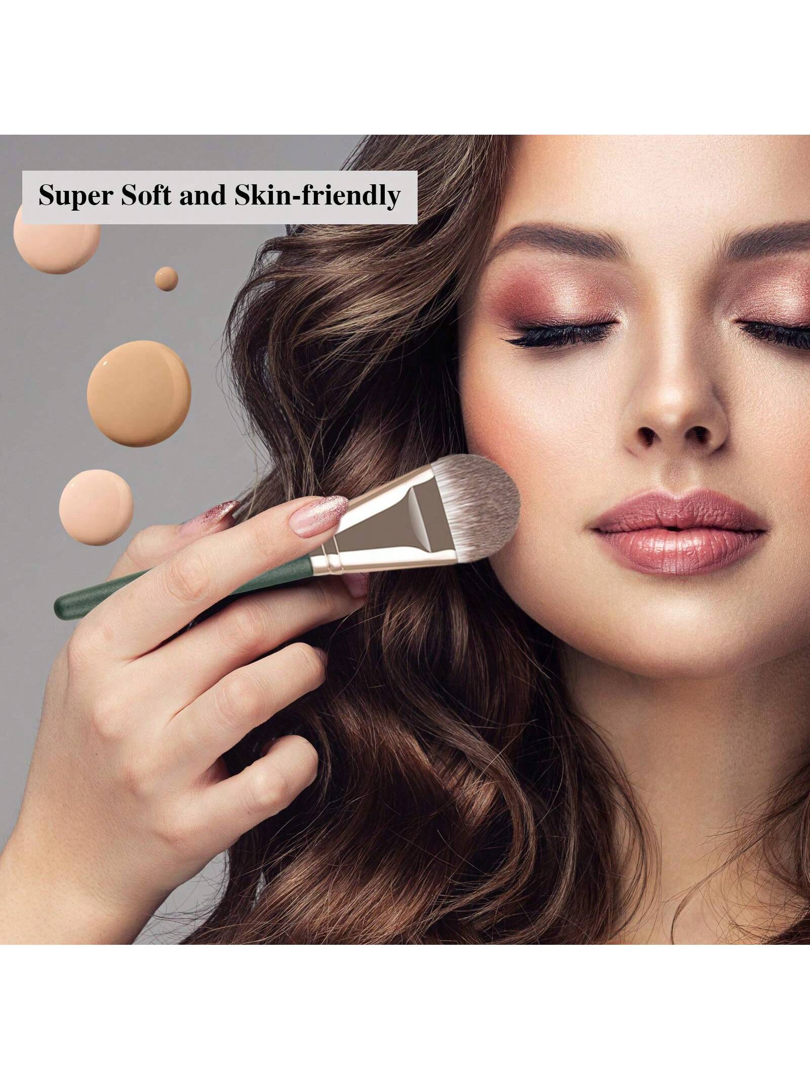 mulynsie طقم فرش مكياج كابوكي احترافي من 14 قطعة -...