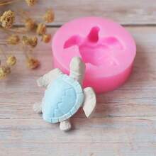 1pc Sea Turtle Shaped Resin Candle Mold - Pink - View 7