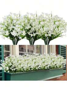 1/4 piezas, Flor artificial de narciso, decoración exterior de flores de simulación, adecuada para bodas, interiores y exteriores, jardín, oficina, decoración de escritorio con jarrones, flores artificiales