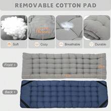 ABORON Oversized XXL Folding Camping Cot W/Mat For Adults, 78" L X 32" W X 18" H, Heavy Duty Outdoor Bed With Carry Bag,1200 D Layer Oxford Travel Camp Cots - 灰色 - 查看 4