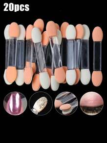 10/20/50Pcs Nail Art Brush Double Sided Chrome Pink Black Multifunctional Nail Brush Nail Powder Applicator Sponge Sticks Nail Supplies Equipment Coloring Tool - Multicolor - View 17
