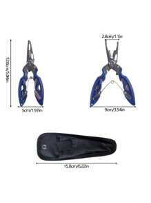 Goture 1pc Fishing Pliers And Case Attaches To Belt Tpr Treatment 420 Stainless Steel Construction Freshwater Saltwater Bass Trout - Multicolor - View 2