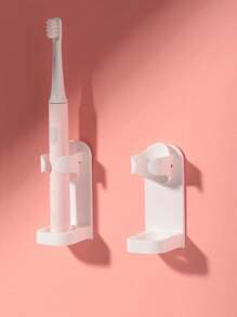 1/2 Piezas Soporte de pared para cepillo de dientes, Estante para cepillo de dientes eléctrico, Organizador de baño a prueba de agua sin taladro, Decoración del baño del hogar