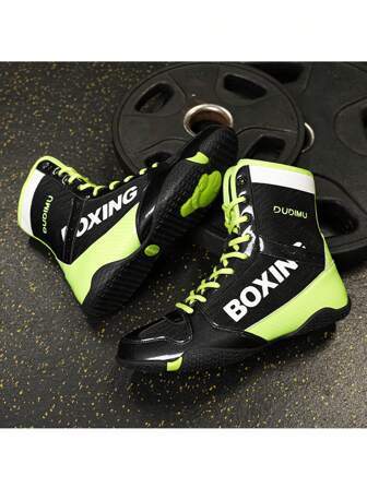 Men's Indoor Boxing Training Shoes, Professional Wrestling Shoes For Plus Size Men