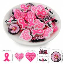 6 bucăți, margele focale din silicon, diferite stiluri, inclusiv margele focale din silicon cu panglici, potrivite pentru realizarea manuală de bijuterii, pixuri cu mărgele, pandantive cu breloc, pandantive pentru genți, etc., sortiment de margele și margele