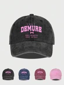 1pc Retro Y2K Style Bow Letter Print Baseball Cap, Suitable For Casual Outdoor Activities And Holiday Gifts, Spring/Summer - A - View 1