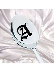 Initial Spoon - Engraved Coffee Spoon Gift - Unique Party Accessory, Personalized Coffee Lover Present, Birthday Gift Idea For Him Or Her, Themed Kitchenware, Novelty Tableware