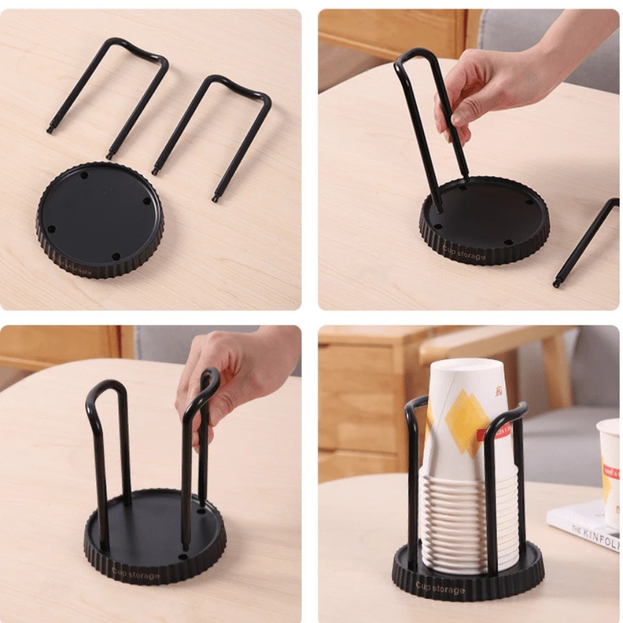 Support Rotatif Pour Tasses Stanley 40oz - 6 Places - Bois Et Acier - Rotation 360°