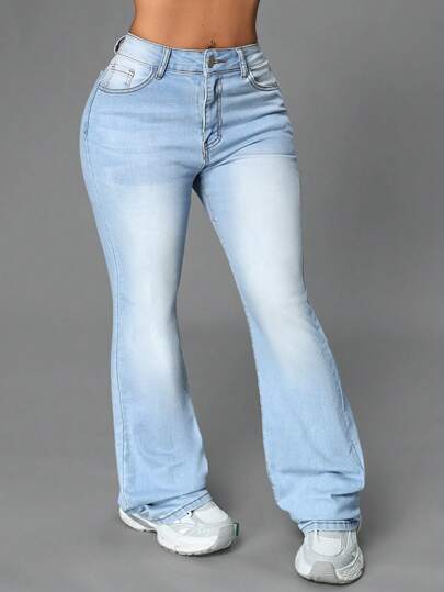 Jeans feminino casual street slim fit denim