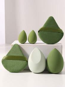 6 Stück farbenfrohe, weiche, zum Berühren, Trocken- und Nassgebrauch Make-up Schwämme, Make-up Dreiecks-Puff, Mini Make-up Schwämme für Konturierung, Augen- und Eckenbereiche