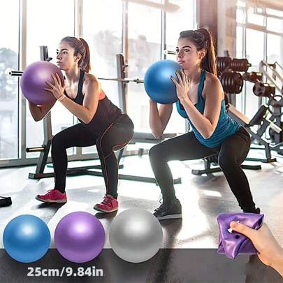 1pc Mini Bola de Yoga, Bola de Exercício de Glúteo, Bola Pequena Anti-Explosão de Pilates Fitness, Bola de Palha Universal para Yoga, Pilates, Ginástica e Fitness
