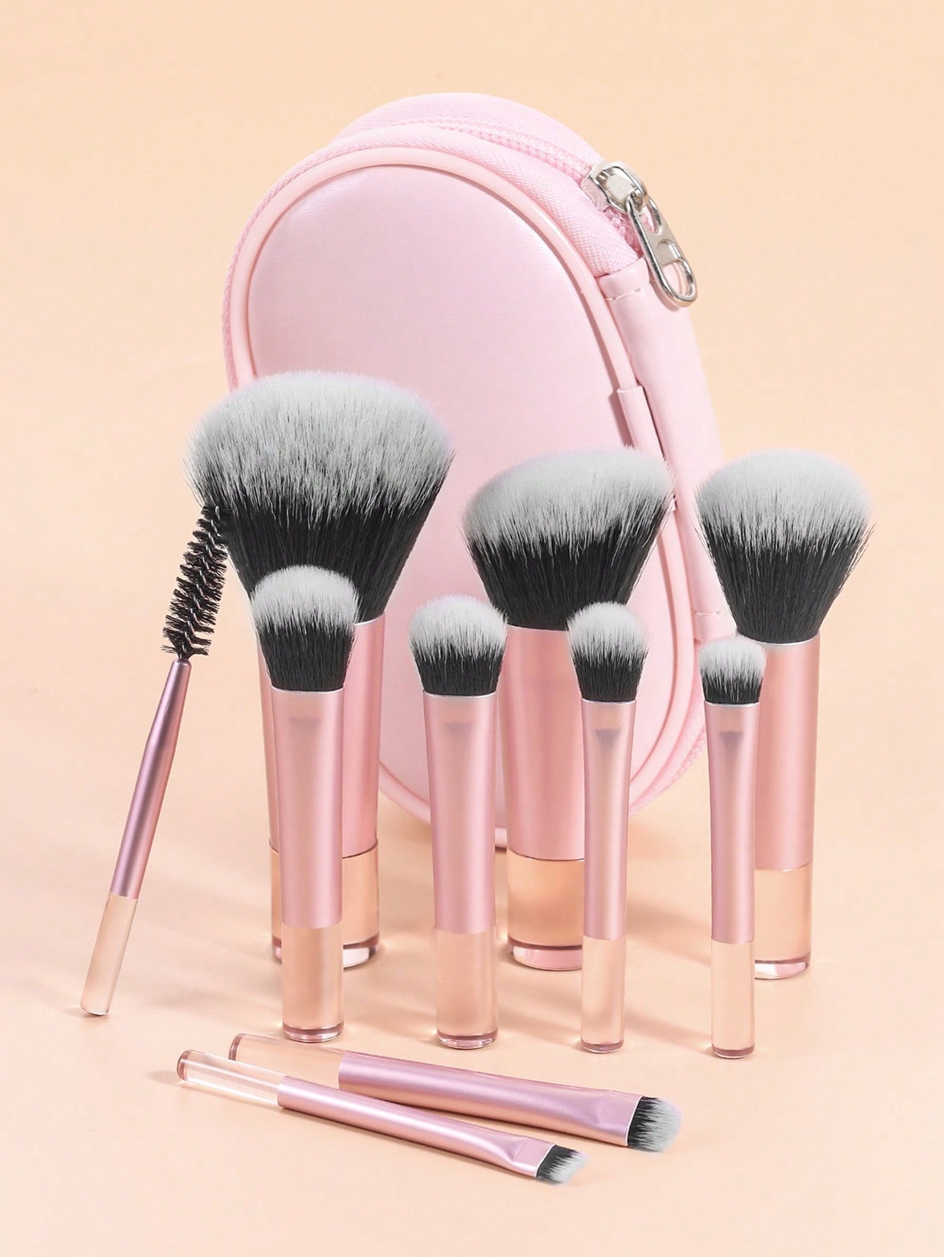 10 قطع فرشاة مكياج صغيرة محمولة لكل من البودرة الف...