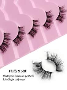 7 Pairs Rikuaild Soft & Natural Cat Eye False Eyelashes, Fluffy & Wispy Eyelash Extensions - Natural Lashes - View 6