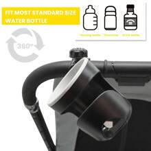 1 PC Adjustable Baby Stroller Bottle Holder Cup Holder With Clip Jaw And Secure Clamp Compatible With Most Stroller Brands ABS Material