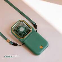 Ventilatore palmare portatile mini - Ventilatore personale con supporto per telefono, supporto ricarica telefono tramite Type-C, ventilatore multifunzione con controllo della velocità infinita, raffreddamento a semiconduttore, raffreddamento rapido, ventilatore compatto tascabile, regalo essenziale per viaggi estivi, all'aperto, spiaggia, università, festival musicali