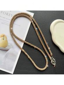 Luxury Crystal Lanyard Long Strap, Bling Bling Crossbody Phone Charm Chain, Fashionable Handbag Shoulder Strap, High-End
