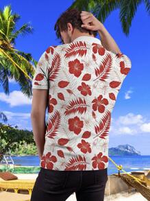 Summer Men's Beach Vacation Short Sleeved Polo Shirt Men's Casual Lapel Sports Top Polo