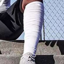 1/2 Pares de calcetines profesionales de fútbol americano, calcetines de tripulación extra largos para adultos con amortiguación acolchada y unicolor, para béisbol/fútbol