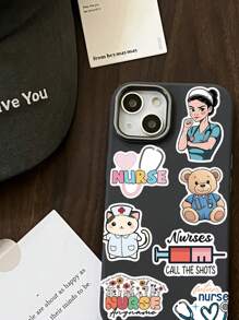 50 Stücke Krankenschwester Aufkleber für Laptop, Gepäck, Telefon, Notizbuch, Kühlschrank, wasserfest, DIY Dekorationsaufkleber