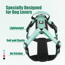 Conjunto de duas peças de arnês e guia para cães, guia refletiva para cães médios e grandes