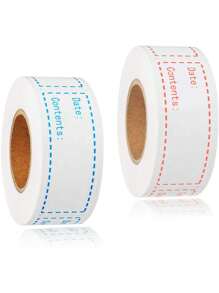 1 rolă etichetă autocolantă cu data de depozitare a alimentelor - autocolante detașabile neadezive pentru scris de mână, autocolante colorate goale pentru sticle, borcane, frigider, organizarea bucătăriei și marcarea inventarului, rechizite școlare, înapoi la școală - Multicolor - Vizualizare 1