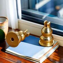 1 件多功能黄铜香炉 - 金属莲花香座，适用于香棒、香锥和盘香，带烟灰收集器 - 装饰性芳香疗法香炉，适用于冥想、瑜伽、家居香薰 - 葫蘆香插 - 查看 6