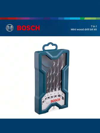  Bosch MINI Wood Drill Bit Set 7 Pieces For Softwood/Hardwood (Ø 3/4/5/6/7/8/10 Mm)