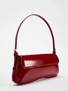 Nouveau sac à main 2025  enrobé brillant, sac à bandoulière. Style rétro classique avec sangle. Sac besace simple et élégant de couleur unie. Charme élégant et poche discrète sous le bras. Convient pour le travail, les trajets, les sorties quotidiennes, les courses, les rendez-vous et les voyages.