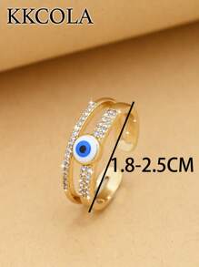 KKCOLA 1pc Devil's Eye Opening Ring, Fashion Jewelry Accessory For Women, Party, Beach, Holiday Gift, Daily Wear