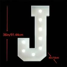 1 pieza Letrero de caja LED gigante blanco de 3 pies, letra alfabética 3D iluminada grande de 3 pies en blanco, caja de letra grande con luz para decoración de fiestas, ideal para fiestas al aire libre, cumpleaños, graduación, boda - perfecto para celebraciones festivas y eventos de aniversario - Blanco - Ver 23