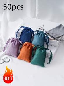 1/10/50 peças 9x12cm Bolsa de joias Bolsa de veludo para presente, Bolsa de embalagem de joias, Bolsas para presentes de joias, Bolsas para lembrancinhas de casamento, aniversário, brincos, pulseira, colar, bolsas organizadoras pequenas chiques, Bolsa de embrulho para presente para festa, feriado
