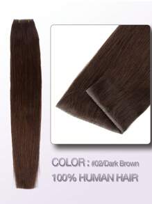 PU夹式接发，真人发，雷米发，1B自然黑直发，隐形PU夹式接发，真人发接发 - 彩色 - 查看 34