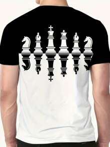 Men's Chess Print 3D Graphic Tee - Casual & Sporty Short Sleeve Crew Neck T-Shirt, Breathable Polyester, Perfect For Summer Outings - For Men - Summer Wear - Gift Idea For Chess Enthusiasts